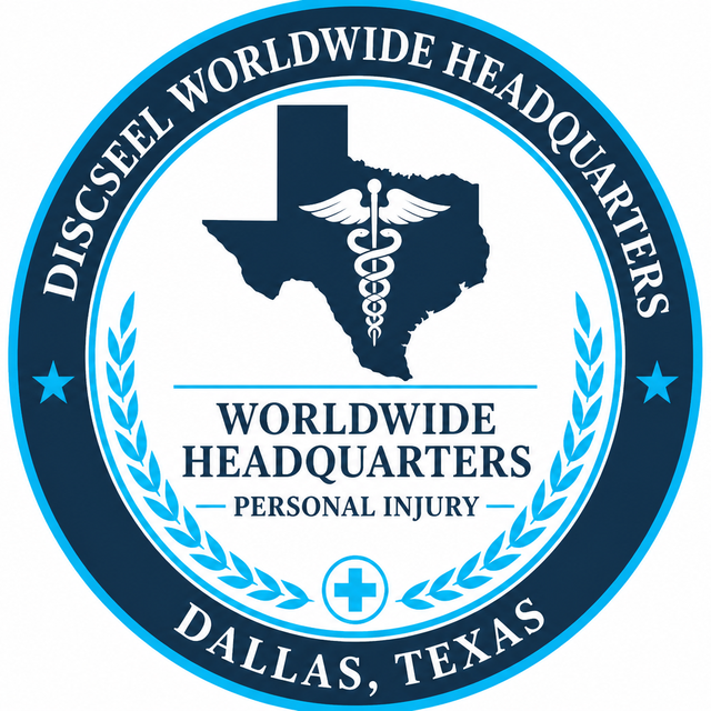 Dallas, Texas Discseel Procedure worldwide headquarters Center of Excellence personal injury car accident